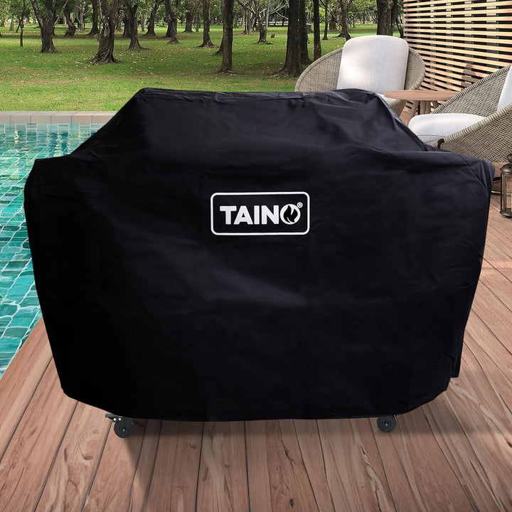 TAINO Abdeckhaube 3 Brenner Platinum Black 3+1 Abdeckung Wetterschutz Schutz-Plane 600D Oxford Geweb