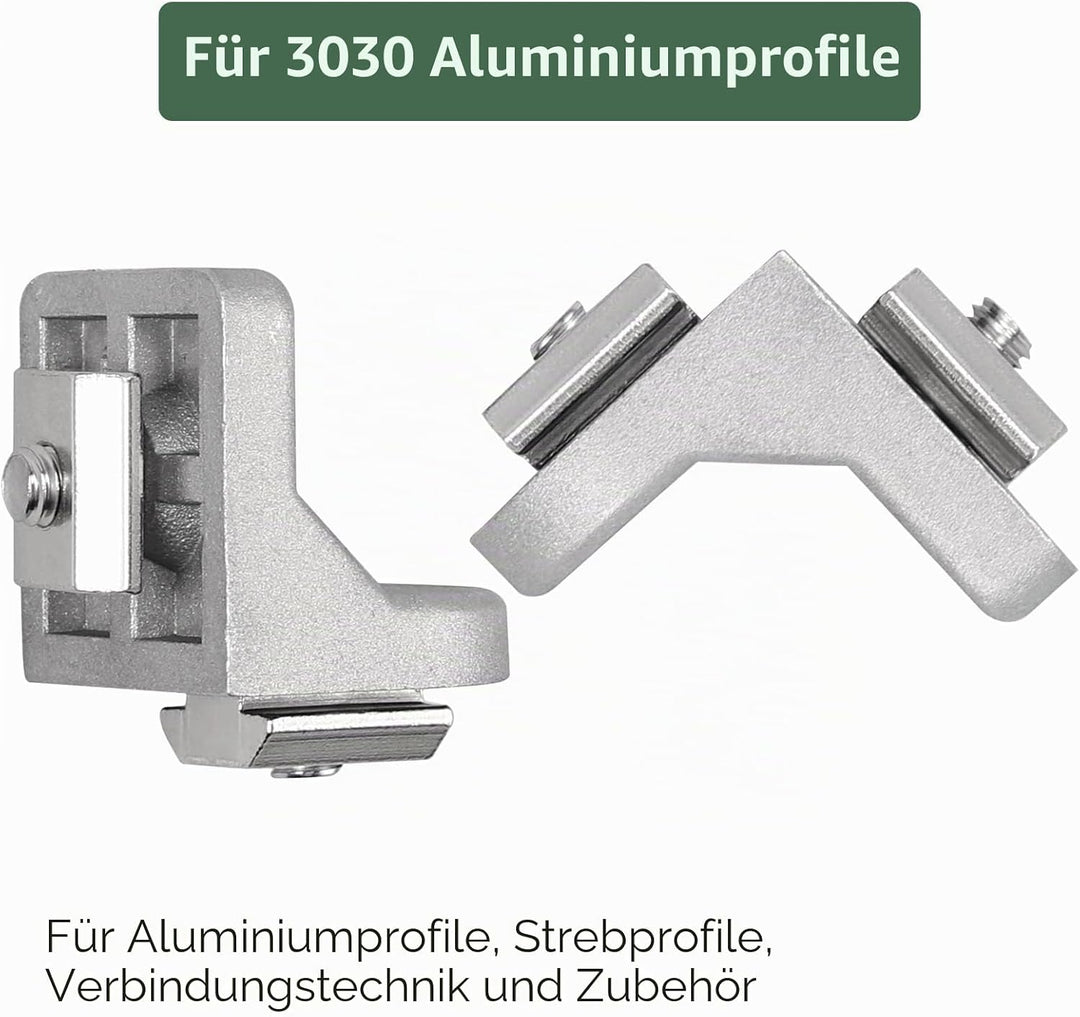 10x EYPINS Lenkwinkel Befestigungsmaterial Winkel, Aluprofil 30x30 Nut 8 Winkelverbinder Eckwinkel E