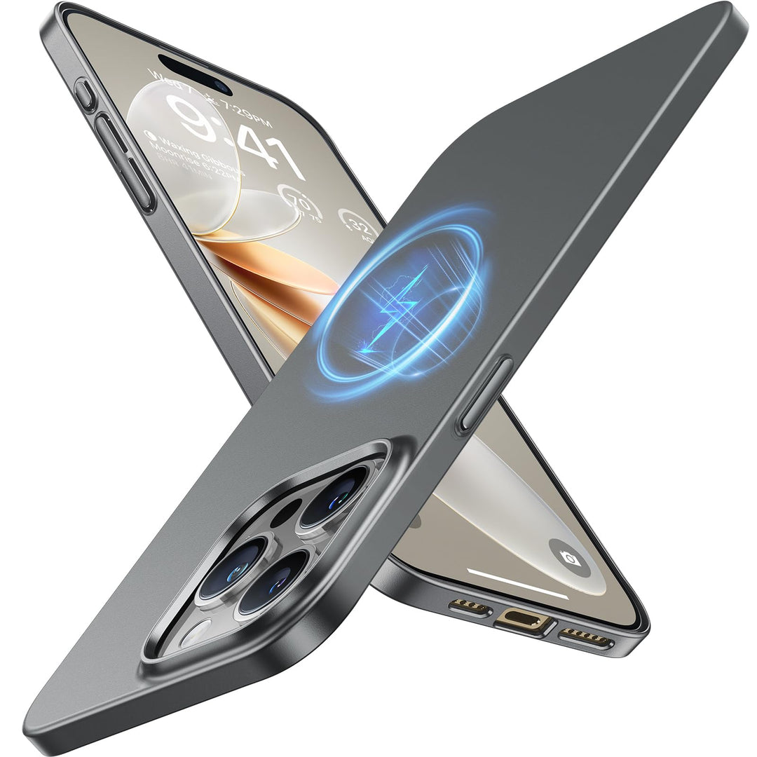 TORRAS Ultra Dünn für iPhone 15 Pro Max Hülle für MagSafe (Nr. 1 Magnetkraft, Nie Staub anhaftend) V