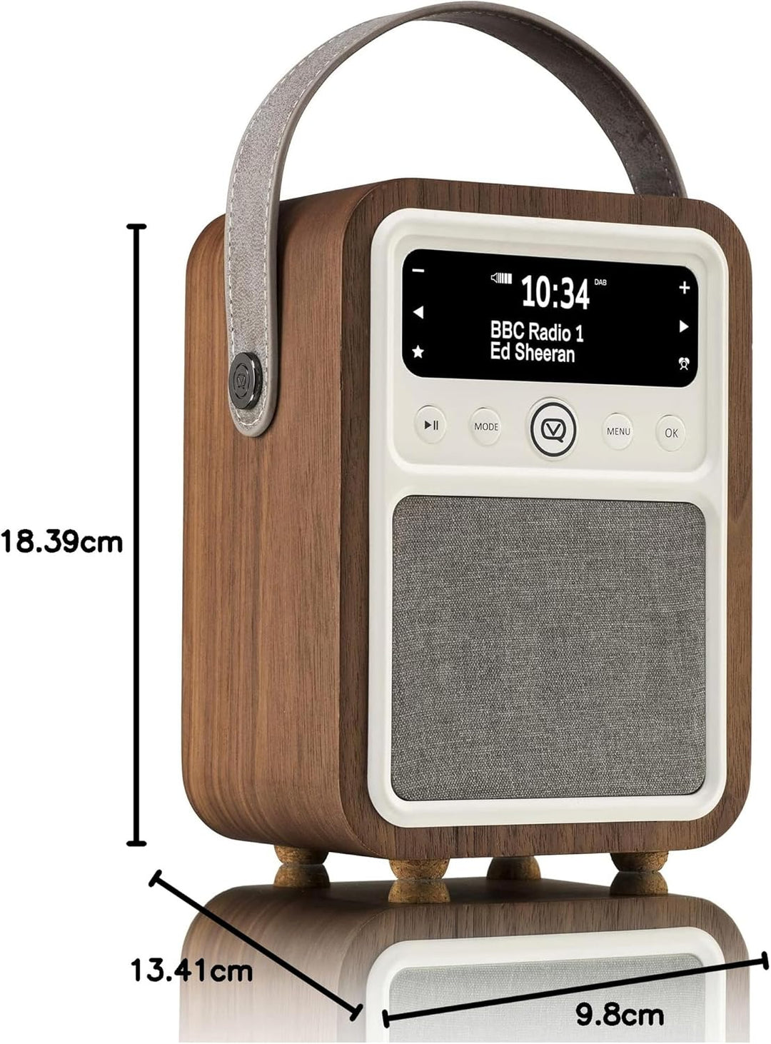 VQ VQ-MONTY-WT Monty Radio w/Bluetooth Wahlnuss