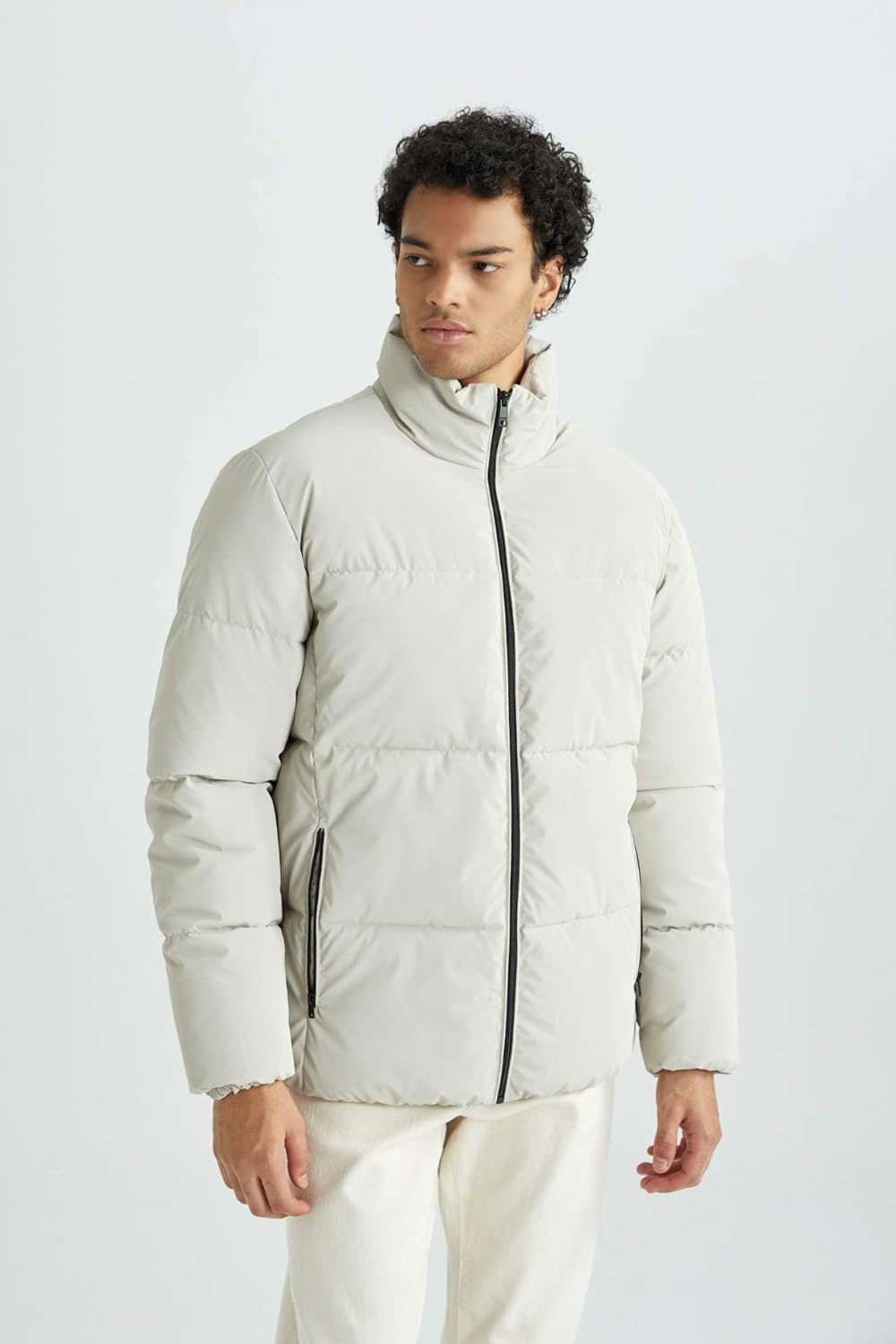 DeFacto Herren Jacket L Off White, L Off White
