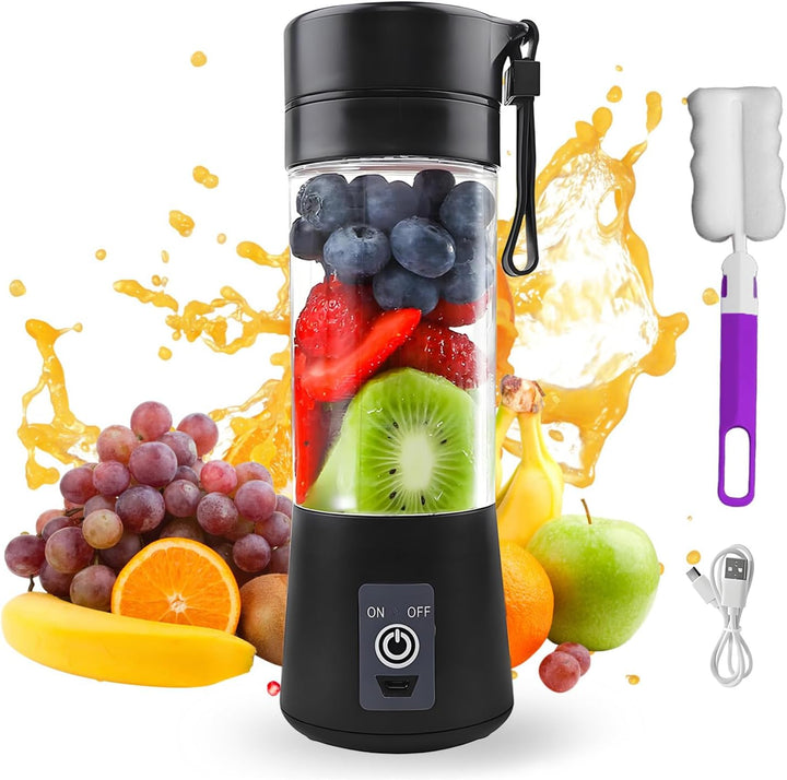 Tragbarer Mixer für Smoothies und Shakes, 400ml Mini Smoothie Maker To Go mit 6 Klingen aus Edelstah