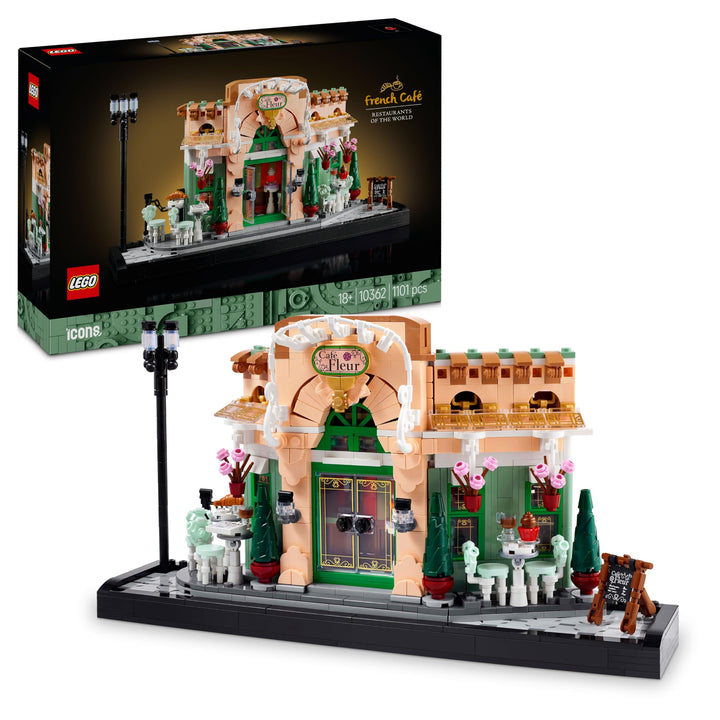 LEGO Icons Französisches Café - Deko fürs Wohnzimmer oder Büro - Bauset für Erwachsene inkl. pittore