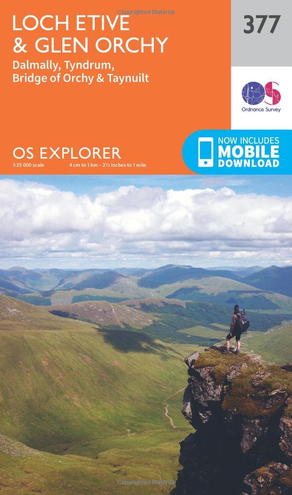 Loch Etive and Glen Orchy (OS Explorer Map, Band 377), Karte