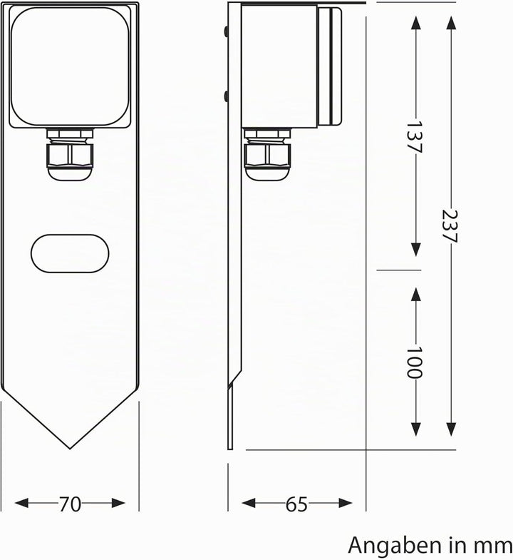 ledscom.de 2 Stück Garten Steckdosensäule PIWI mit Erdspiess für aussen, IP44, 1-fach, Edelstahl, sc