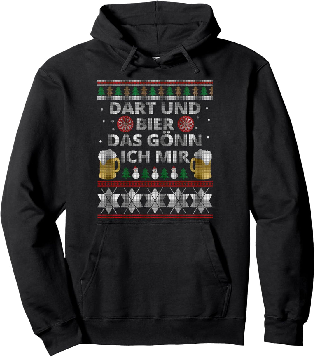Lustiges Ugly Dart Christmas Outfit Geschenk Dartspieler Pullover Hoodie