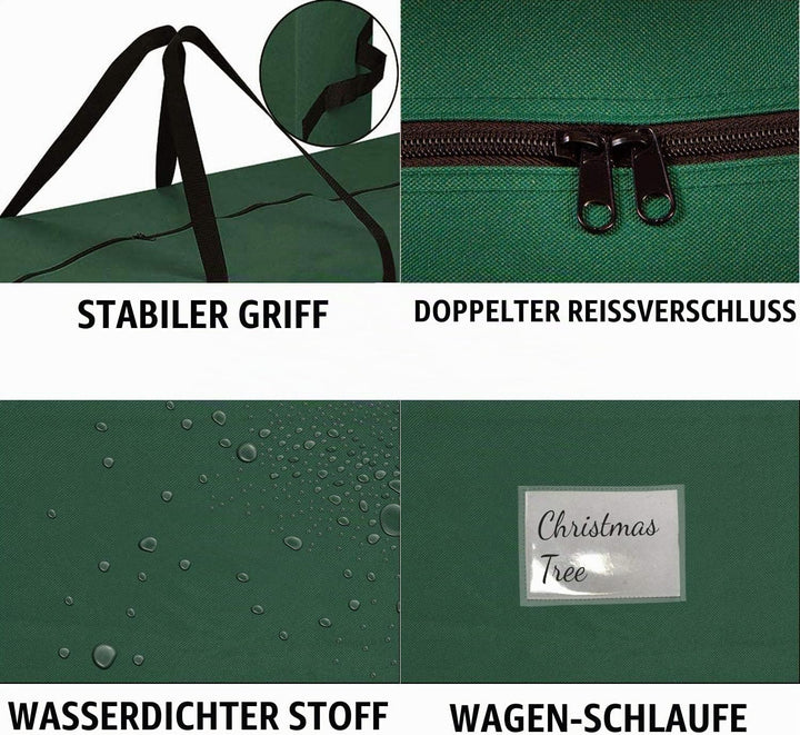 Weihnachtsbaum Aufbewahrungstasche 80-120 cm Weihnachtsbaumtasche Transporthülle Weihnachtsbäume Tan