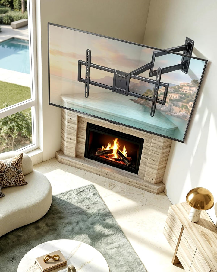 PEGZONE TV Wandhalterung Langarm 86-812mm 37-86" bis 50kg, VESA max.600x400 | Wandhalterung Fernsehe