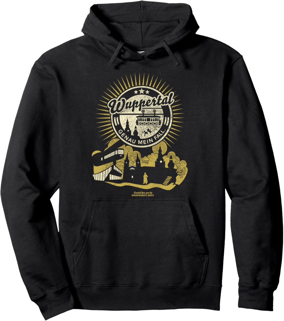 Wuppertal Spruch Genau mein Fall & Wahrzeichen von Wuppertal Pullover Hoodie
