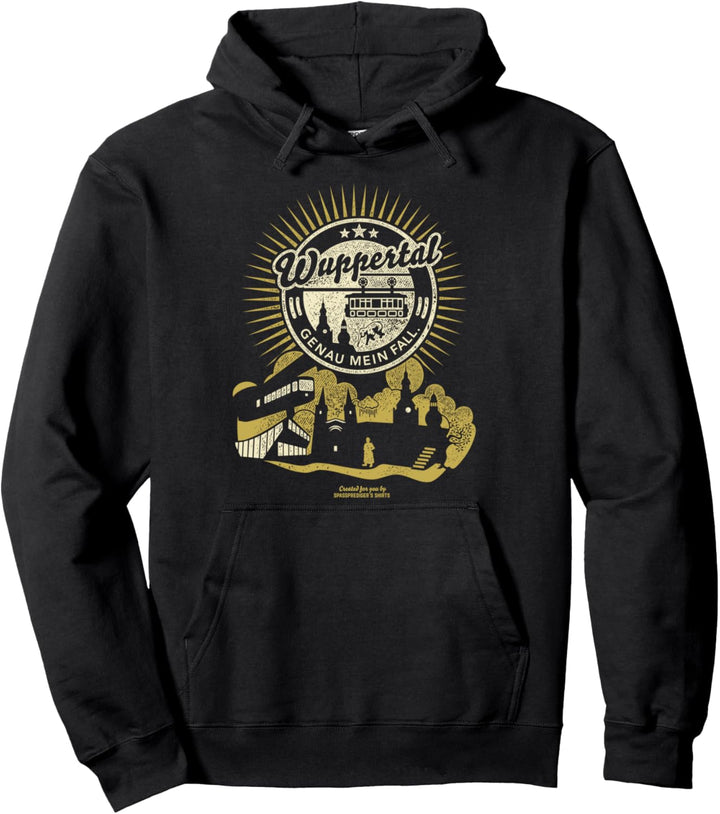 Wuppertal Spruch Genau mein Fall & Wahrzeichen von Wuppertal Pullover Hoodie