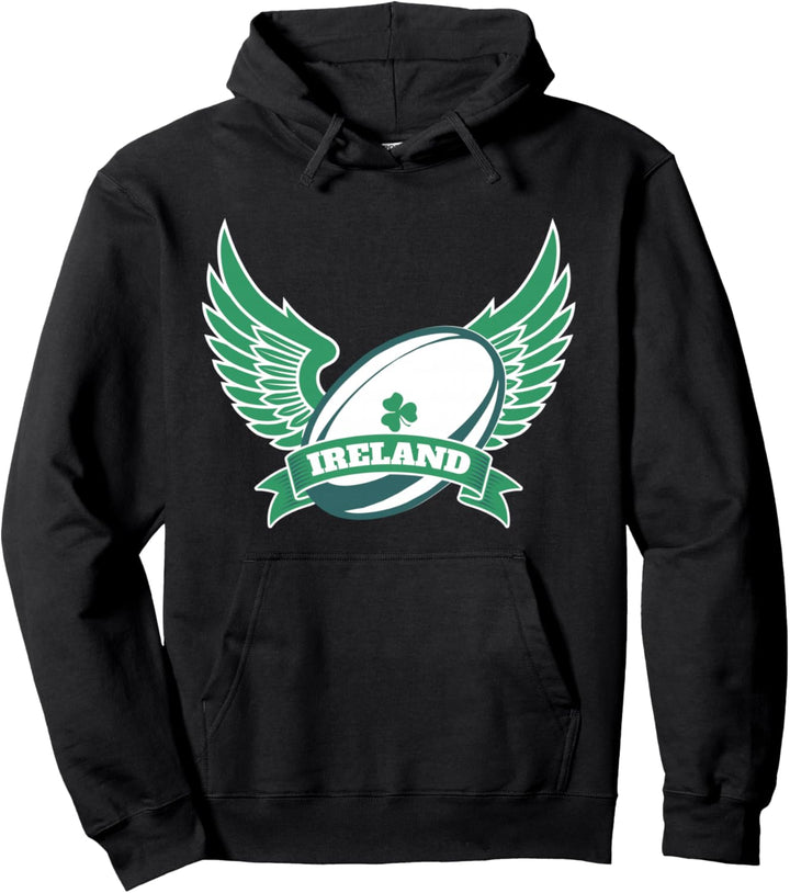 Irland Rugbyball mit Flügeln Pullover Hoodie