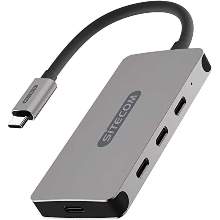 Sitecom CN-386 USB-C Hub 4 Port | USB-C auf 3X USB-C + 1x UBS-C Power Delivery Port Adapter mit 10 G