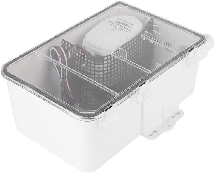 Duschsumpfpumpensystem Box Multi Inlet Qiilu DC 12V / 24V 750GPH Dusche Sumpfpumpe Automatischer Sch