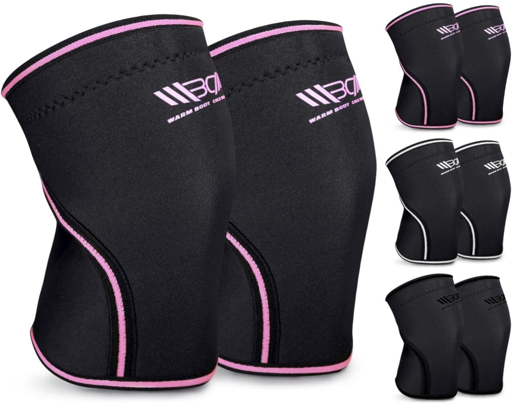 WARM BODY COLD MIND Premium 7mm Neopren Knee Sleeves mit Anti-Rutsch Silikon Streifen - Kompressions