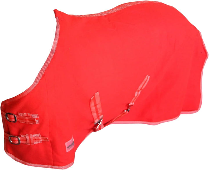 RL24 - Abschwitzdecke BASICLINE mit Kreuzgurt fürs Pferd ist atmungsaktiv Fleecedecke Transportdecke