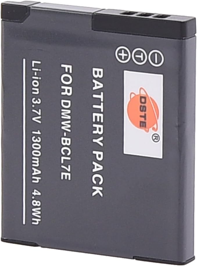 DSTE®（2 Pack） Ersatz Batterie und DC144E Reise Ladegerät Compatible für Panasonic DMW-BCL7 Lumix DMC