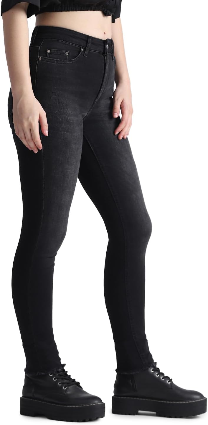 ONLY Female Skinny Jeans ONLBLUSH HW SK ANK DNM REA005 S / 32L Washed Black, S / 32L Washed Black