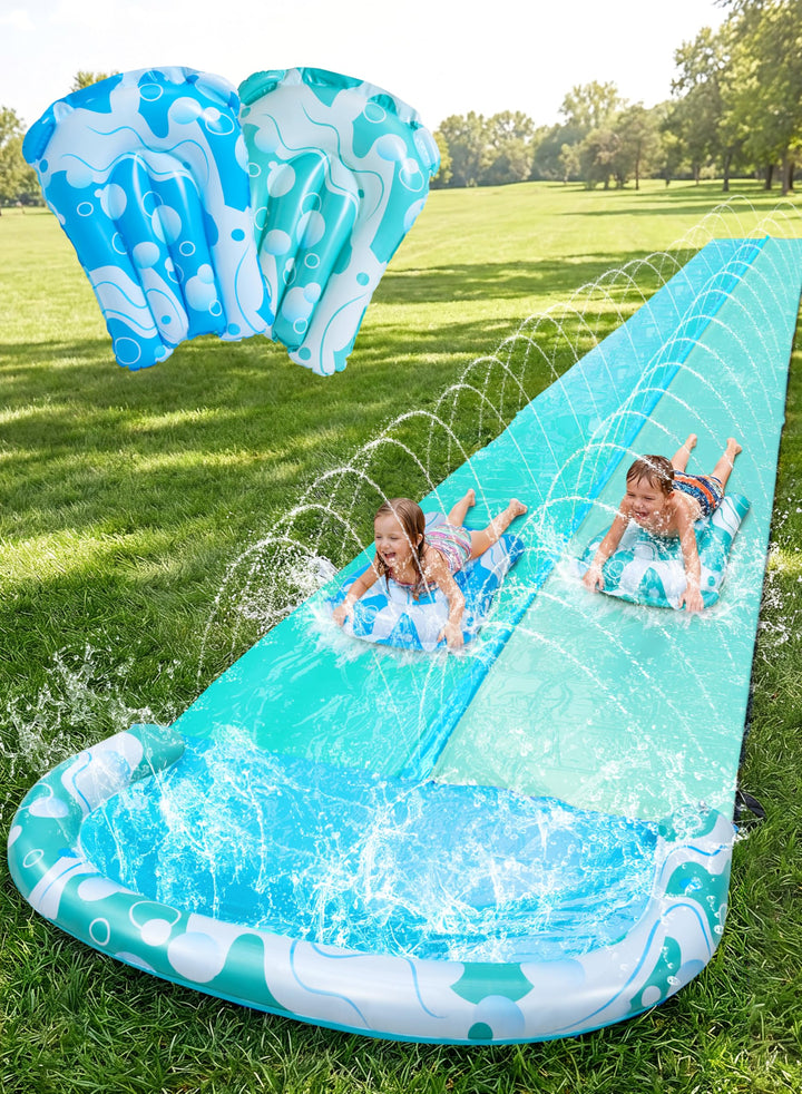 JOYIN 22,5ft/685.8cm Wasserrutsche und 2 Bodyboards, Garten-Wasserrutsche Sommer-Rutsch-Wasserrutsch
