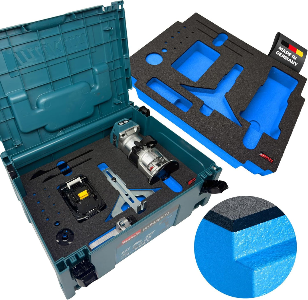 APTEX Schaumeinlage passend für Makita Akku-Multifunktionsfräse DRT50 für MakPac Gr. 2-3