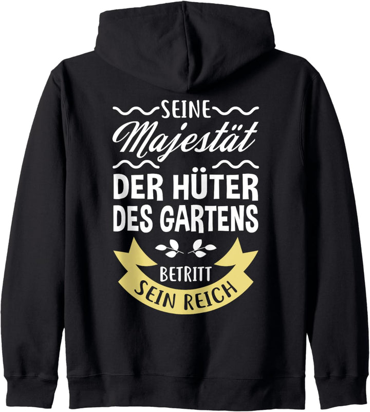 Seine Majestät der Hüter des Gartens betritt sein Reich Kapuzenjacke