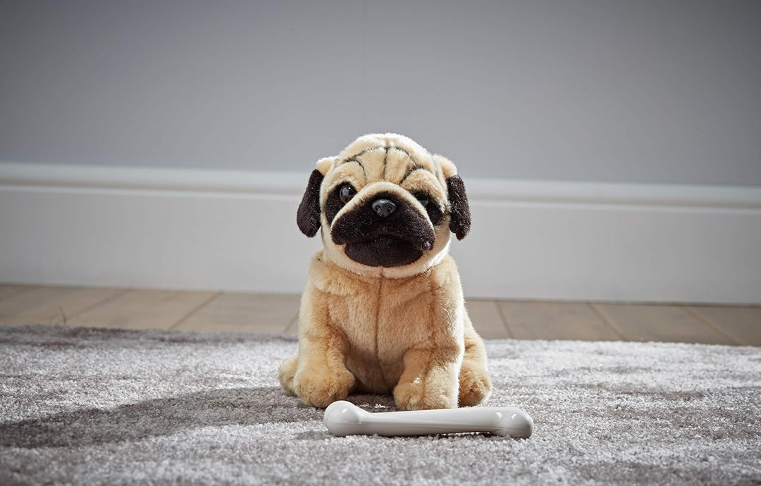Living Nature Soft Toy - Stofftier Mops (20cm) Mops 20cm Dog, Mops 20cm Dog