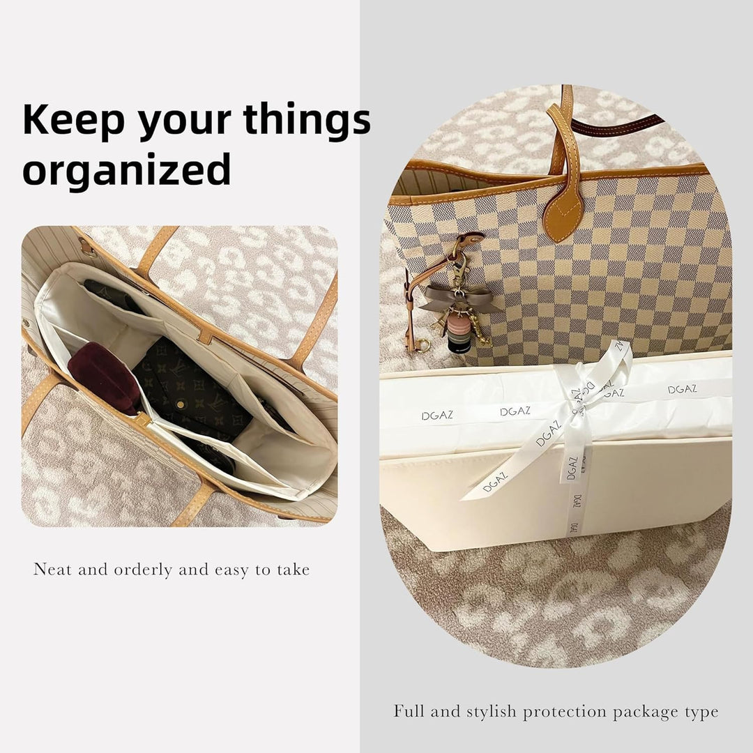 DGAZ Seide Handtasche Organizer für LV Neverfull PM/MM/GM, Taschenorganizer Tasche in Tasche Organiz