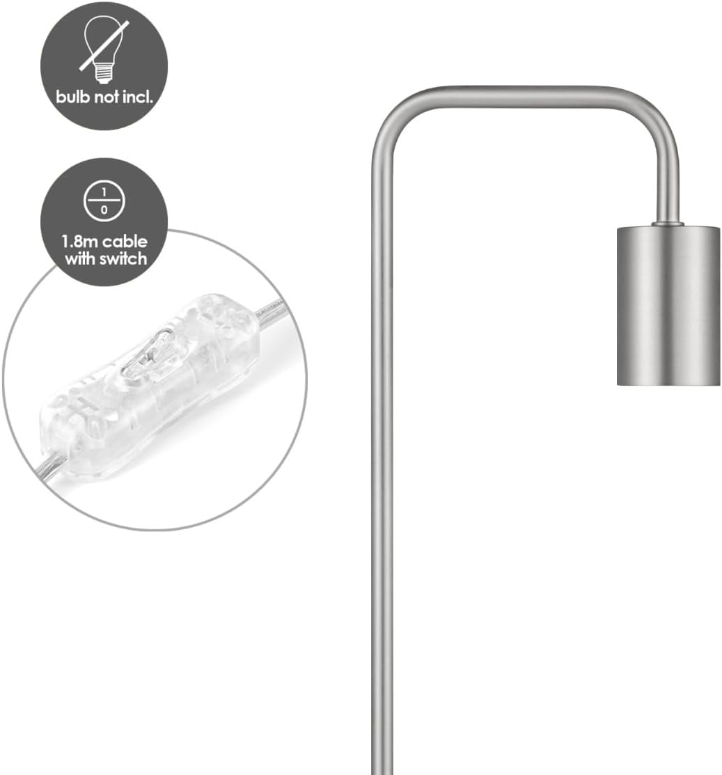 Home Sweet Home E27 Tischlampenfuss und 1,8 Meter klarer Schalter | Moderne Nachttischlampe in Sand