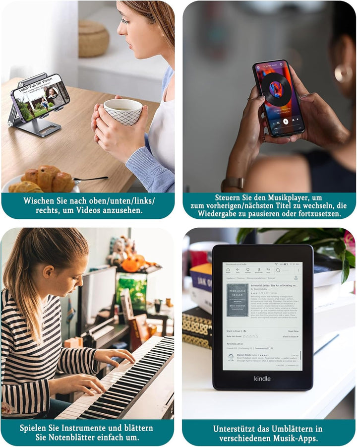 Bluetooth Page Turner Pedal: Bluetooth Fussschalter für Noten Apps mit Fusssteuerung für Pianisten G