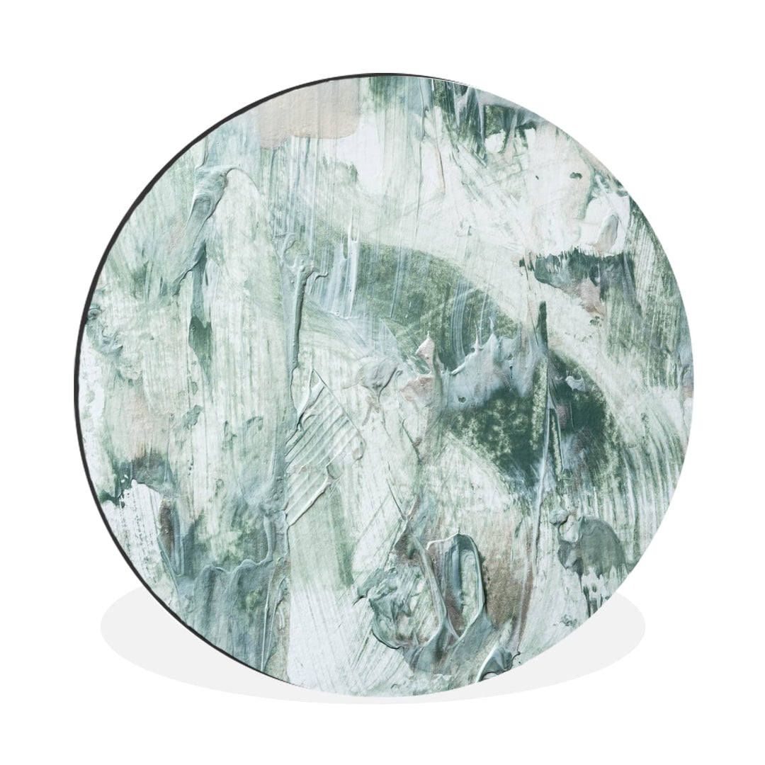 MuchoWow Wandbild Rund Wanddeko Deko Wohnzimmer Bilder 90x90 cm Gartendekoration - Farbe - Abstrakt,