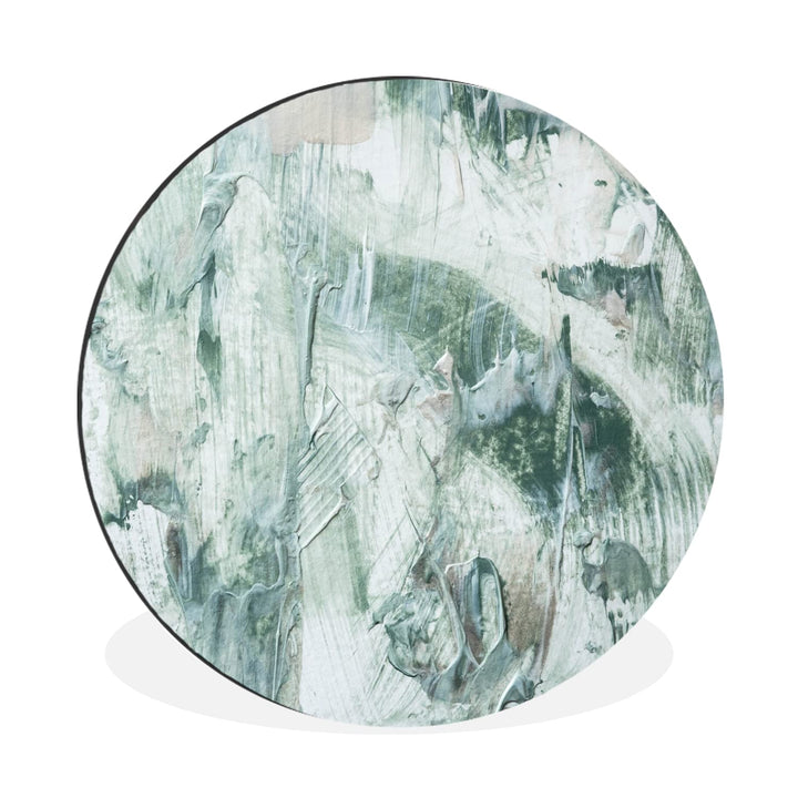 MuchoWow Wandbild Rund Wanddeko Deko Wohnzimmer Bilder 90x90 cm Gartendekoration - Farbe - Abstrakt,