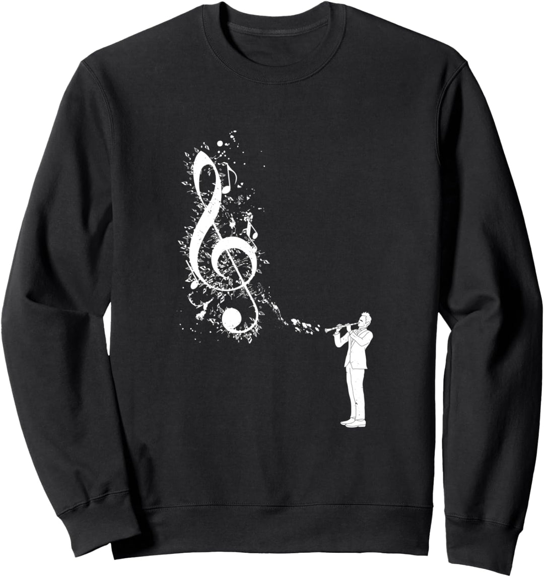 Klarinettist Musiknote Klarinette Musikinstrument Musiknote Sweatshirt