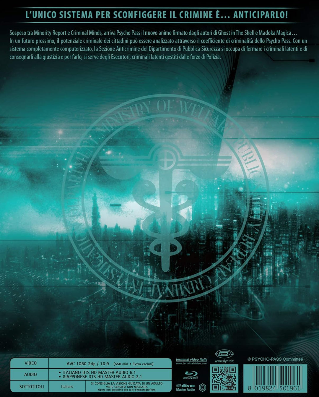 Psycho Pass - The Complete Series (Eps 01-22) (4 Blu-Ray) (1 BLU-RAY), Blu-ray