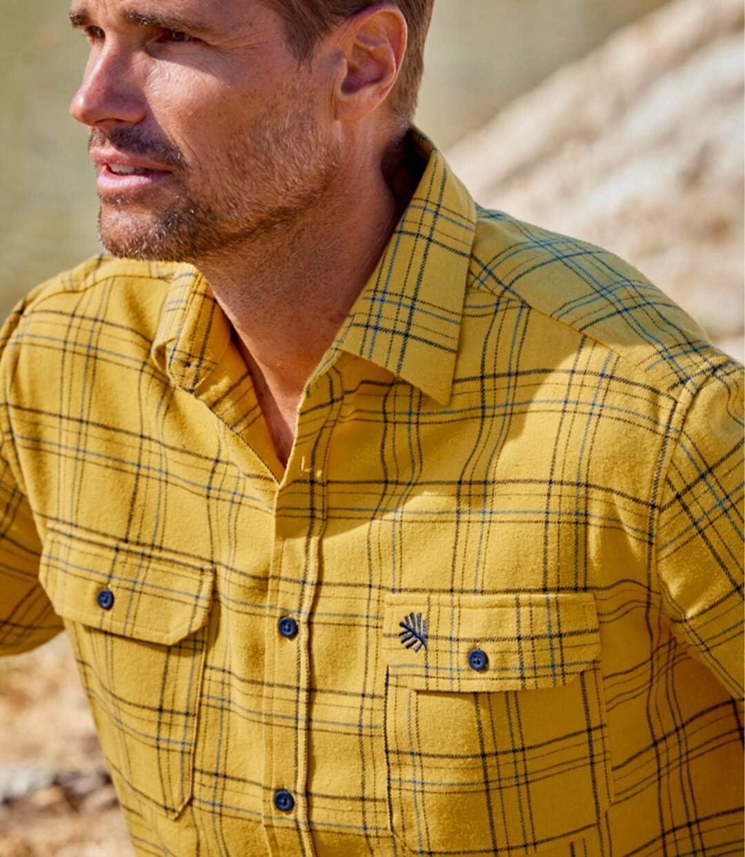 ATLAS FOR MEN - Kariertes Hemd aus Flanell - Langärmelig - Verfügbar in grossen Grössen von M bis 5X