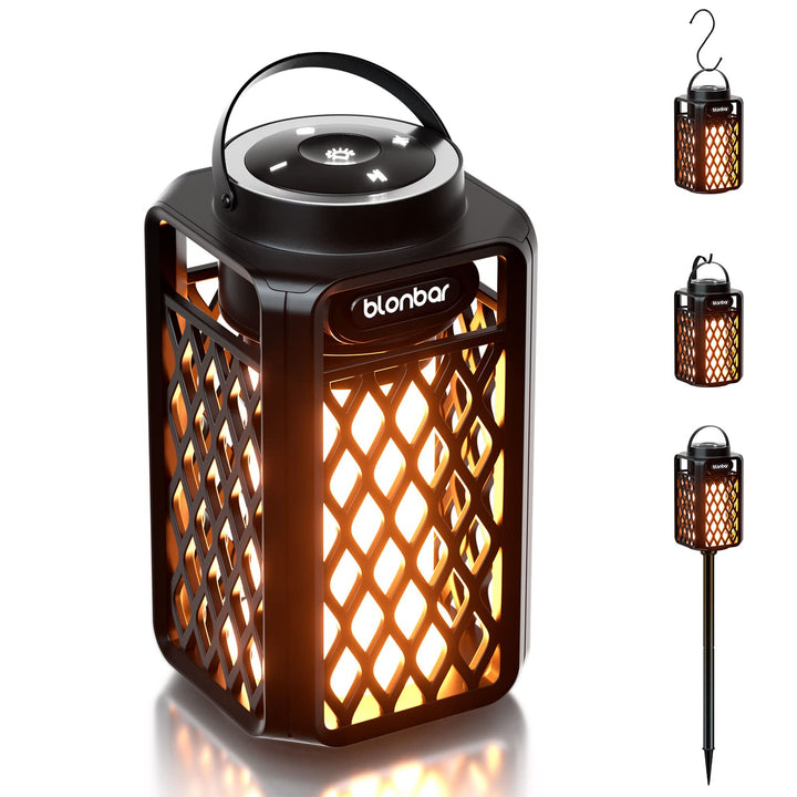 Blonbar Outdoor Bluetooth-Lautsprecher mit Flammenlicht, Outdoor Lautsprecher, Outdoor-Taschenlampe,