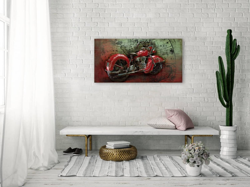 KunstLoft Metallbild 3D | 100% HANDGEFERTIGT | 100x50x6,5cm | Wandbild Metall Deko &