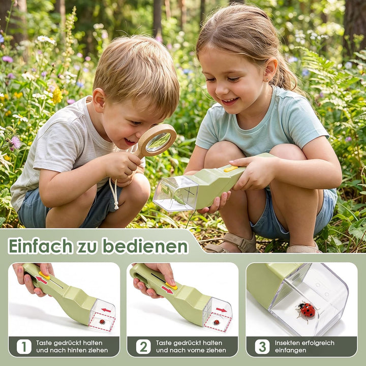 Dreamon Kinder Abenteuer Entdecker Bug Set, mit Schmetterlingsfangnetz
