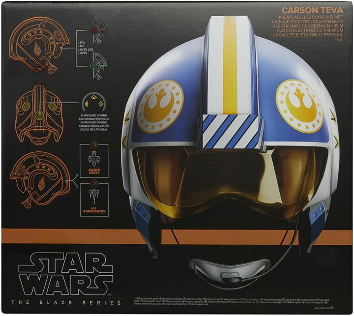 Star Wars The Black Series Carson Teva elektronischer Premium Helm, Rollenspielartikel für Erwachsen