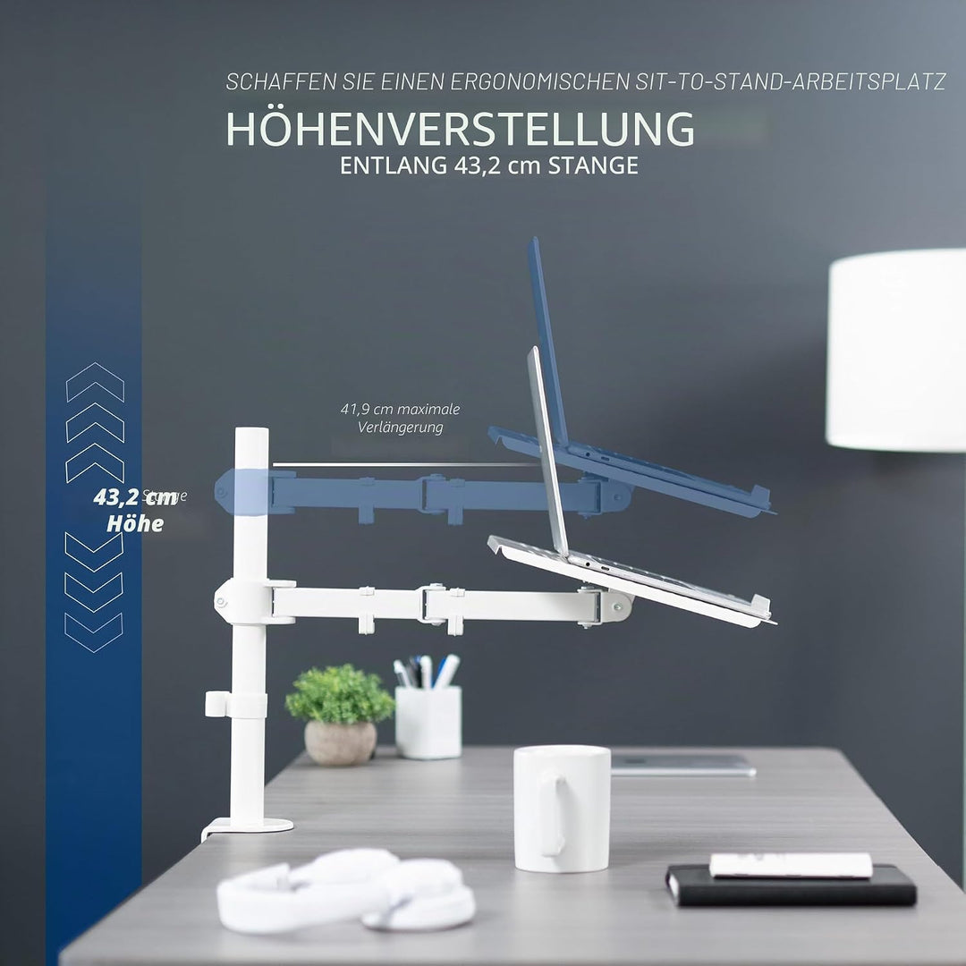 VIVO Stand-V001LW Laptop-Notebook-Schreibtischhalterung, vollständig verstellbare Verlängerung mit C