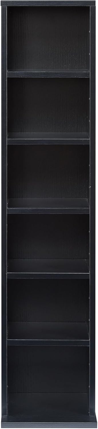 [en.casa] CD Regal Tynset DVD Regal mit 6 Ablagefächern CD Aufbewahrung 90 x 20 x 20 cm Standregal h