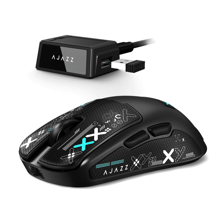 ZIYOU LANG × A.JAZZ AJ159V2MC Kabellose Leichte Gaming-Maus, Austauschbare Dual-Batterien, 54 g Ultr