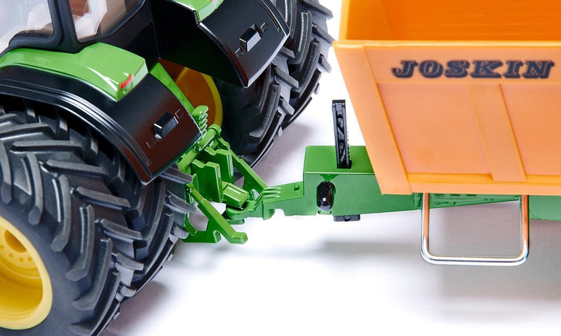 siku 3292, John Deere 8R 410 mit Doppelbereifung, Spielzeug-Traktor, 1:32, Metall/Kunststoff, Grün,