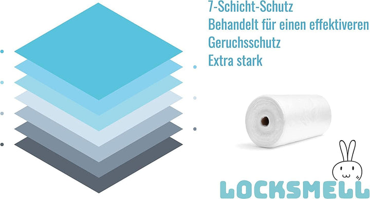 LOCKSMELL Nappy Bin Liner Compatible with Tommee Tippee Bin cartridges| Made From Recycled Materials
