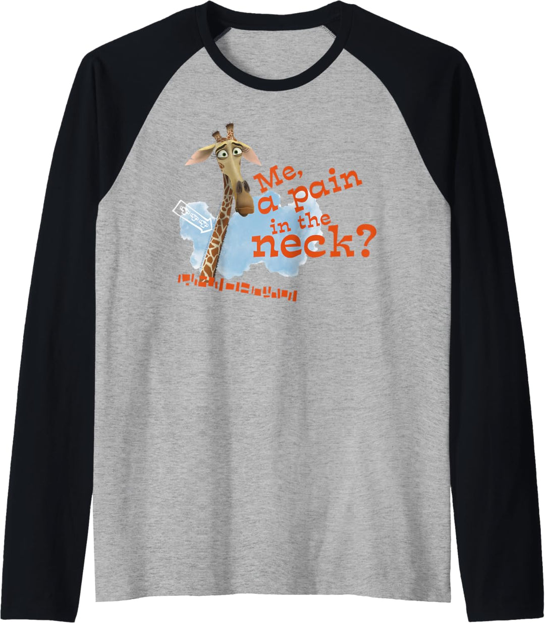 Madagascar Melman Pain In The Neck Text Poster Raglan