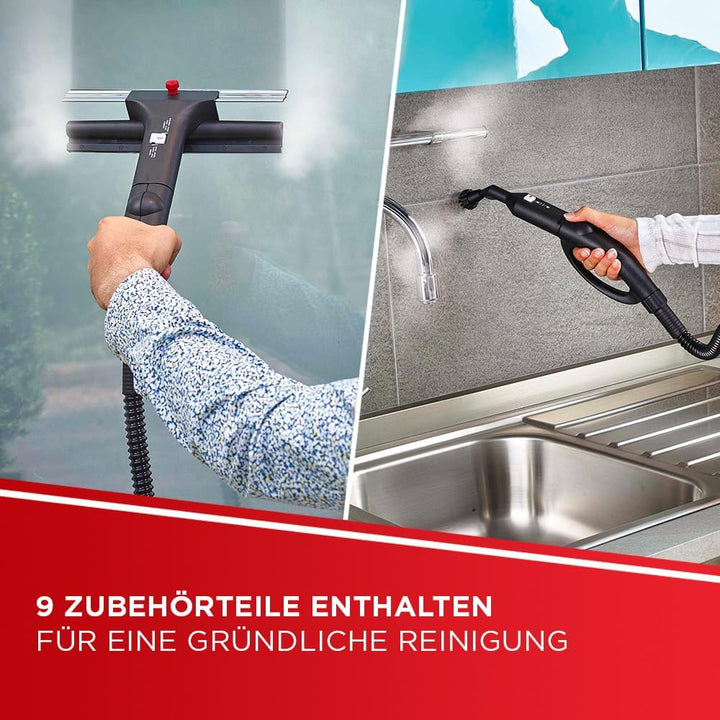 Polti Vaporetto Eco Pro 3.0 Kalstop mit 20 Kalstop-Antikalk-Fläschchen, Dampfreiniger mit Boiler und