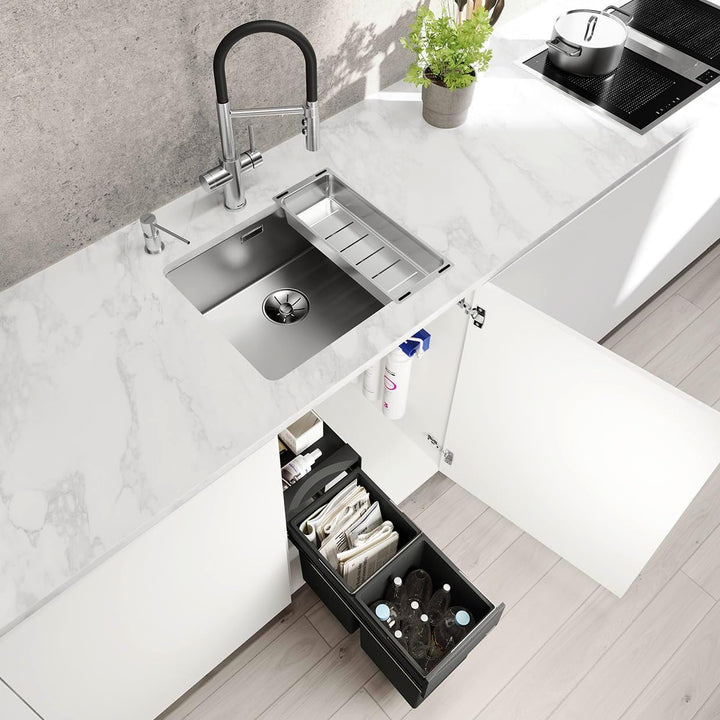 BLANCO CATRIS-S Flexo Filter | Küchenarmatur in Edelstahl | Hochdruck | gefiltertes Wasser mit dem B