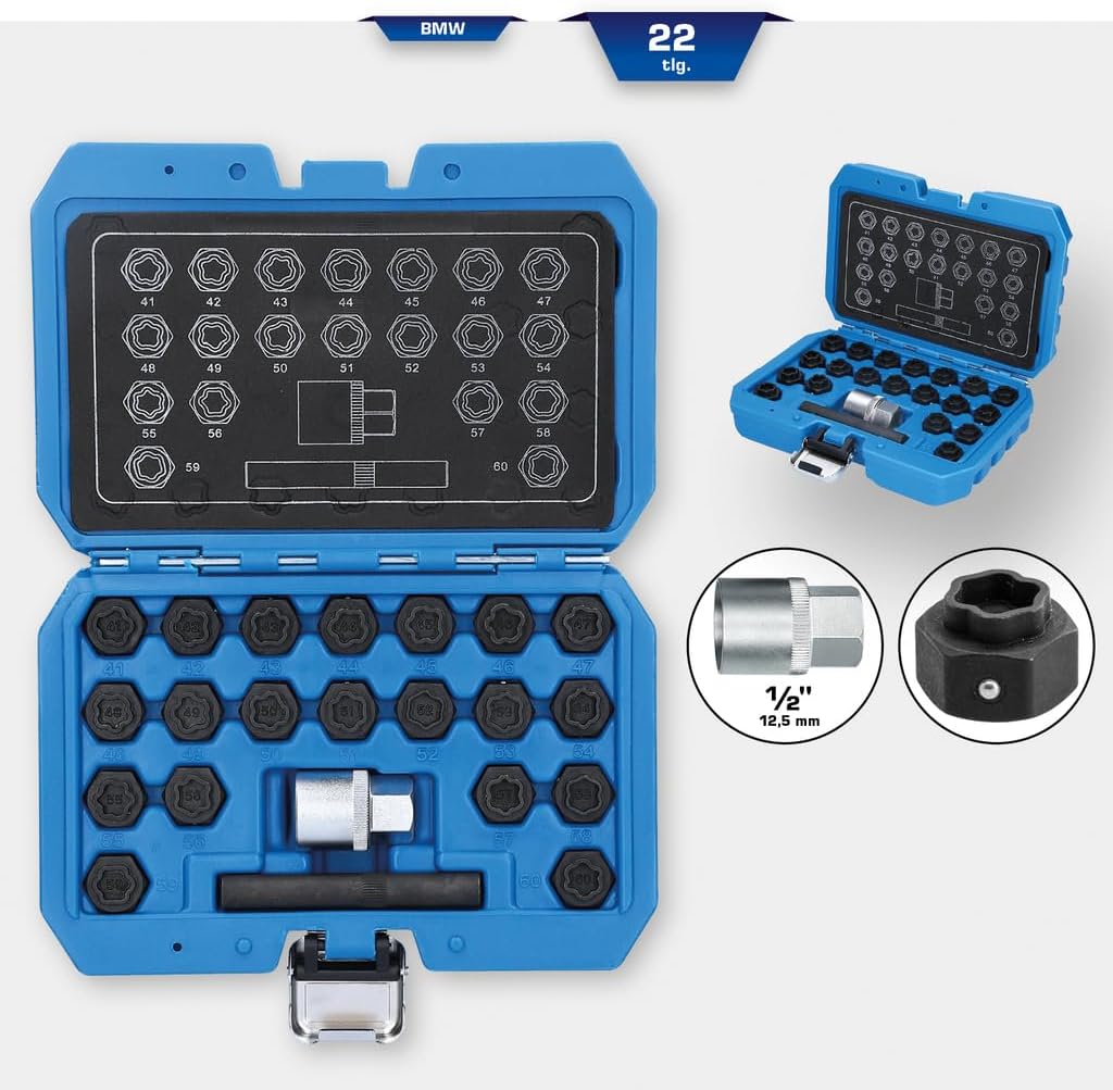 BRILLIANT TOOLS BT691050 Felgenschloss-Sortiment für BMW, 22-tlg [Powered by KS TOOLS]
