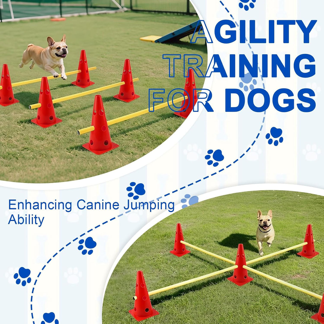 Agility Set Hunde Klein, Kinder Agility Trainingsgerät, Hindernisse für Pferde & Hundeparcours, Kege