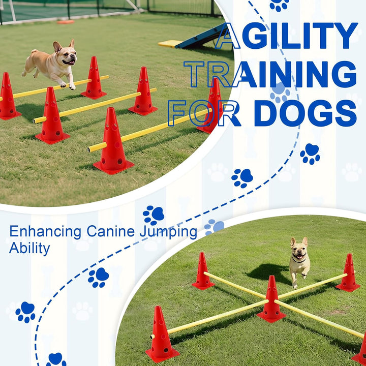 Agility Set Hunde Klein, Kinder Agility Trainingsgerät, Hindernisse für Pferde & Hundeparcours, Kege
