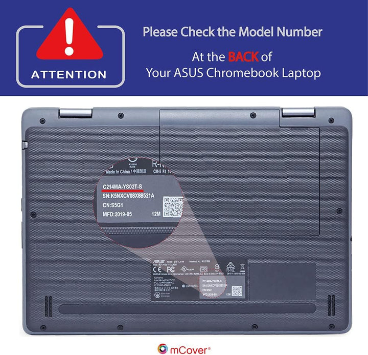 mCover Hülle kompatibel mit 2019 ~ 2021 11,6 Zoll ASUS Chromebook Flip C214MA Series Convertible Lap