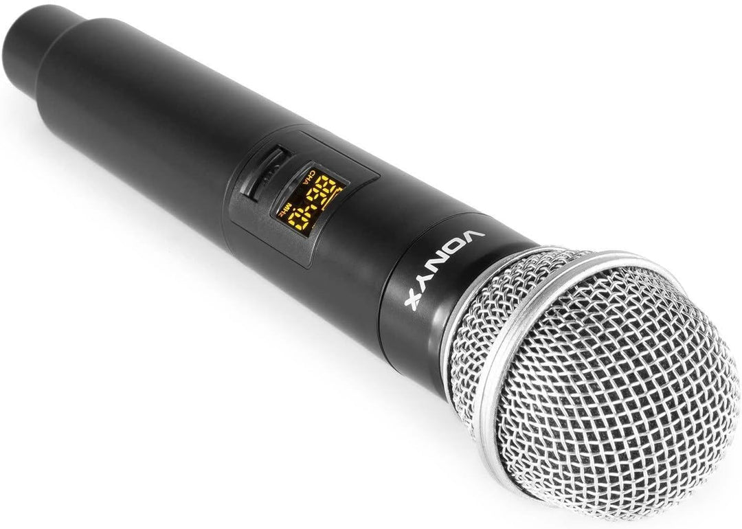 Vonyx WM55 - Mikrofon drahtlos, Wireless UHF Microphone, MIC, kabelloses Mikrofonsystem, Akkubetrieb